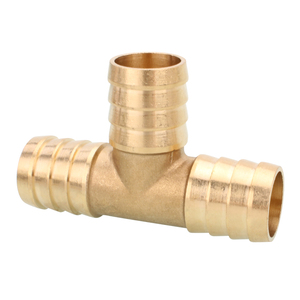 Conector de pagoda de tres vías en forma de T Manguera blanda de gas natural de fundición de baja presión de cobre pulido de cabeza cuadrada de tres puntas tipo T - Product Image 1