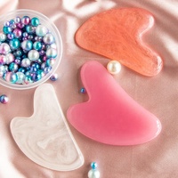 Gloway Fabricant Beauté Grattage Outils de Massage du Visage Logo Personnalisé Acrylique Visage Gua Sha