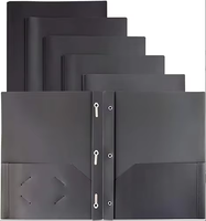 Dossier de classement en plastique pour le bureau et l'école, avec 3 anneaux métalliques et double pochette, idéal pour les fournitures scolaires - Vente en gros