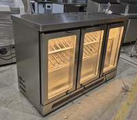 Vente en gros Refroidisseur de boissons Bar arrière Refroidisseur de bouteilles de bière commercial Réfrigérateur de bar sous porte en verre