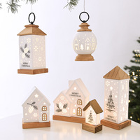 Lampe à huile en céramique de luxe, décoration de maison, lanterne LED de Noël, lumière de nuit suspendue, décoration de Noël pour le bureau, ornements de Noël