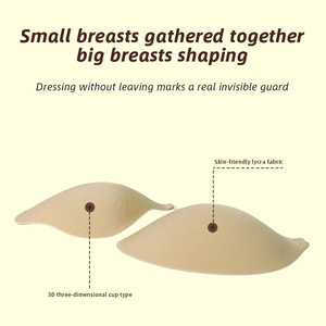 Sujetador adhesivo de realce sin tirantes sin espalda adhesivo invisible desnudo al por mayor cubierta de pezón de pecho de silicona empanadas para vestidos de mujer - Product Image 2