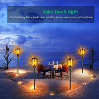 1/2/4/8 Packs de lampes solaires à LED effet flamme 12 LED IP65 scintillantes noires, angle de faisceau 360°, autonomie 10-12 heures, pour éclairage nocturne de jardin, allées et patios