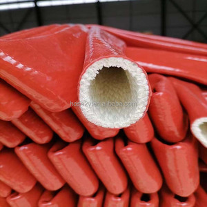 Ready to Ship Fireproof <strong>Silicone</strong> <strong>Rubber</strong> Coated Fiberglass Sleeves Insulated Flexible Fire Protection Equipment &amp; Accessory - Product Image 2