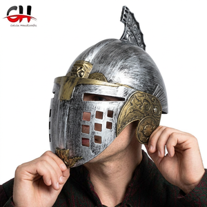 CH Medieval Knight Crusader Handmade Gray Metal Cage Helmet Costume Accessory Armor Custom Logo Graduation Birthday Party Home - Product Image 1