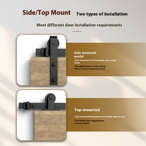 Vis d'installation pour rail de porte de grange coulissante à poussoir-tirant, à montage supérieur, en acier, design moderne américain, pour accessoires montés latéralement - Product Image 3