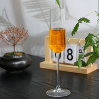 Verre à Long Pied Champagne Whisky Vin Flûtes Verrerie Mariage Fête Gobelet en Verre Soufflé Main Personnalisé