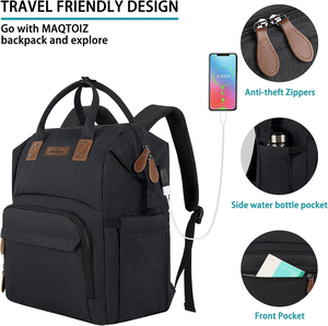 Sac à dos isotherme multifonction tendance 2026 pour ordinateur portable avec port de chargement USB pour le travail, les pique-niques et les voyages - Product Image 5