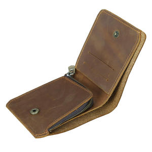 Andong Retro Short Wallet for Men Crazy Horse Leather <b>Purse</b> Card Holder Genuine Leather Male <b>Slim</b> Wallets - Product Image 2