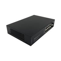 Conmutador de red PoE de 8 puertos no administrado de Gigabit completo 2 conmutador PoE SFP de 1000m