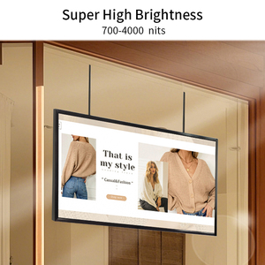 ディスプレイに面するウィンドウ4000Nits IPS <span class=keywords><strong>LCD</strong></span>デジタルサイネージ吊り広告画面メニュー広告43 49 55 65インチ - Product Image 2
