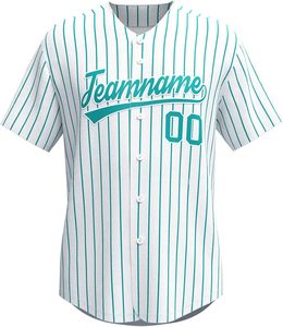 Jersey de béisbol degradado con diseño de dos botones, estampado o cosido, nombre, número y logotipo personalizados para hombres, mujeres, niños y jóvenes - Product Image 3