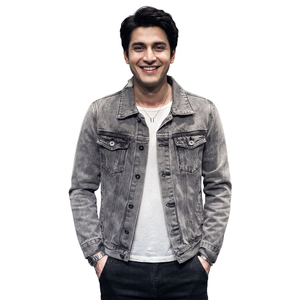 New 2023 Cotton Denim <b>Jacket</b> <b>Men</b> Casual Solid Color Lapel Single Breasted Jeans <b>Jacket</b> <b>Men</b> Autumn Slim Fit Quality Denim <b>Jackets</b> - Product Image 1