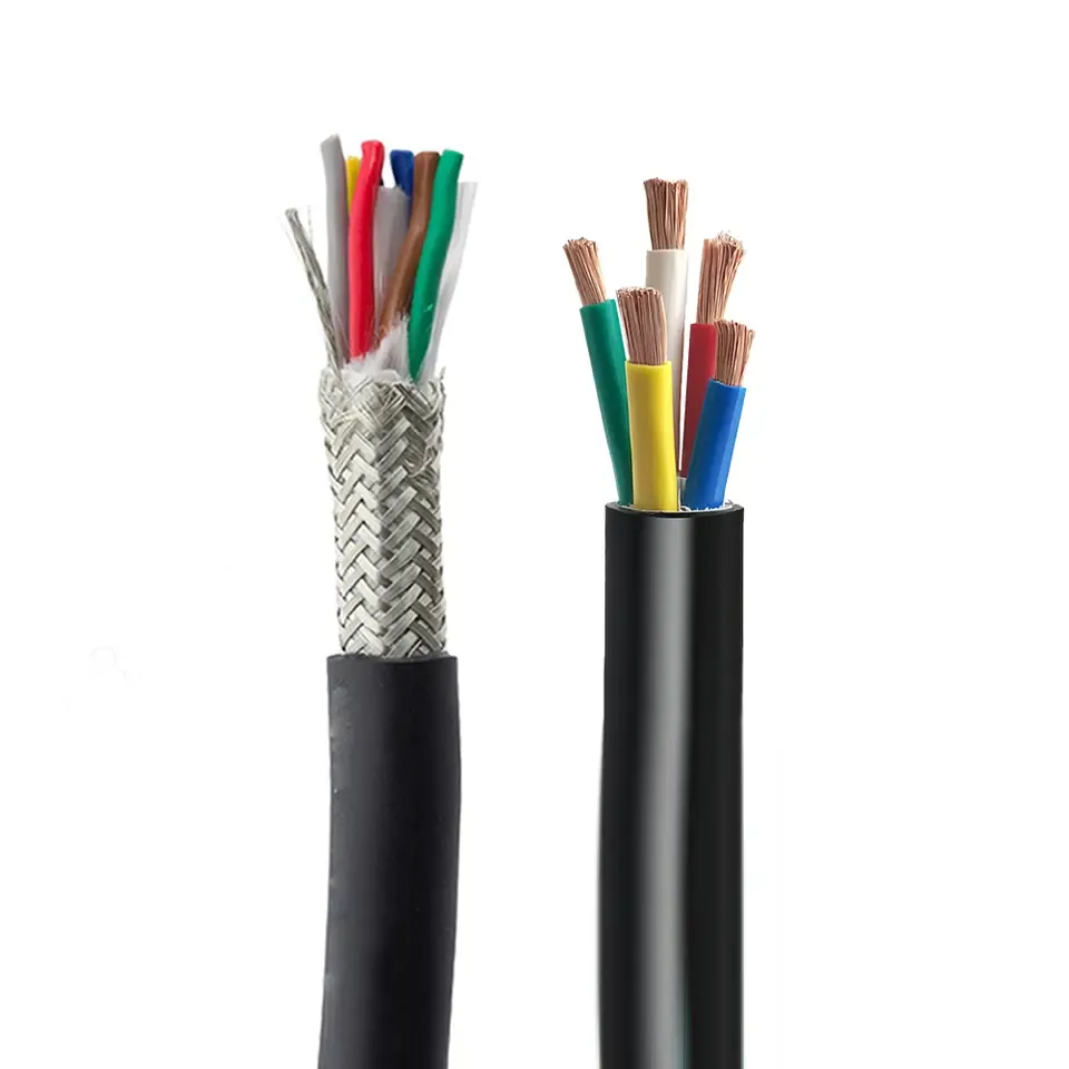 Hot sale UL2464 300/500V RVVP 3 Core 0.5/0.75/1/1.5/2.5/4/6mm black 2 Shielded Electrical Flexible Cable Wire underground