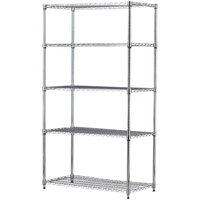 Étagère de rangement en métal pour cuisine, chariot de rangement industriel, étagères en fil chromé avec roulettes, vente en gros d'usine