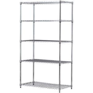 Carrito de Cocina Ajustable de Metal para Almacenamiento Industrial, Estantes de Alambre Cromados <span class=keywords><strong>con</strong></span> <span class=keywords><strong>Ruedas</strong></span>, Venta al Por Mayor de Fábrica - Product Image 2