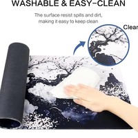 Tapis de souris de jeu en caoutchouc naturel personnalisable, grand format carré, antidérapant, écologique, imperméable, résistant à l'usure, avec motifs imprimés