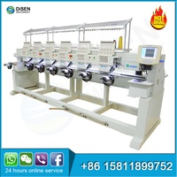 Nouvelle machine à broder Inbro informatisée et automatique à 6 têtes pour la découpe de fil, la dentelle, la sequins et la perlage, pour casquettes de baseball, modèle 1