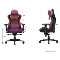 Chaise de Gaming Ergonomique au Design Moderne et Durable, Vente en Gros Usine, avec Appuie-tête, Coussin Lombaire, Plateau de Repas, Base en Alliage d'Aluminium et Pivotant à 360°