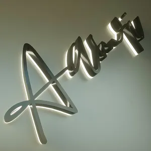 Panneaux de noms acryliques personnalisés 3d acrylique rétro-éclairé mot de magasin 3d signe lettres de l'entreprise signe acrylique