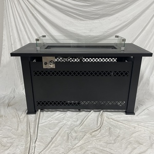 En çok satan Modern 42 inç 60,000 BTU propan gaz ateş çukuru masa-taşınabilir açık çelik kapak & volkanik kaya ateş çukuru - Product Image 1