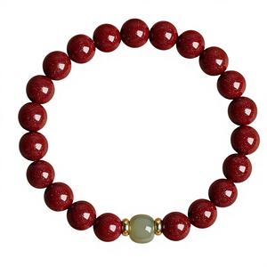 Natuurlijke Cinnabar Hetian <span class=keywords><strong>Jade</strong></span> armband Fidelity Echte dames Guofeng Hoge inhoud Paars Goud Zand Cadeau-sieraden - Product Image 1