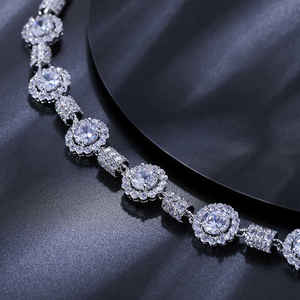 Pulseras de Plata de Ley 925 con Moissanita de Corte Redondo, Color D, VVS1, Brillantes como Diamantes, para Mujeres y Hombres, Joyería de Lujo - Product Image 2