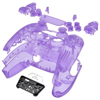 Pour contrôleur Ps5 BDM-030/040/050 ensemble complet avec bouton pavé tactile, violet clair bricolage remplacement garniture coque avant arrière plaque