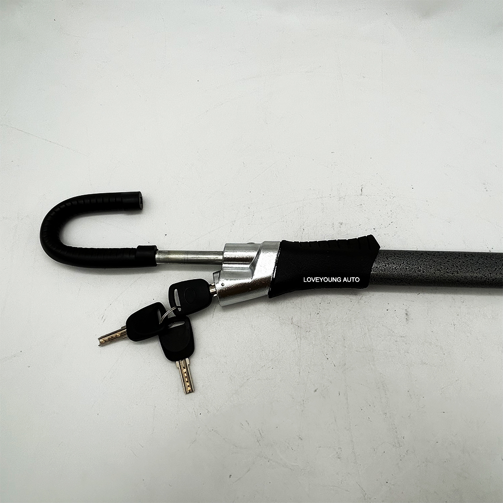 Loveyoung Universal Double J Hook Anti-Theft Car Steering Wheel Lock - Security Auto Accessories