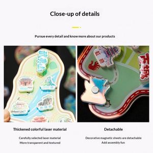 Synthetic Resin Stereoscopic Memorial Map <b>Refrigerator</b> Stickers Customized City Attractions Magnetic Cartoon Creative Business - Product Image 4