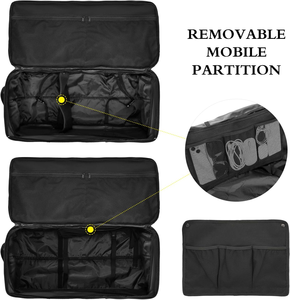<strong>Large</strong> Foldable Duffle Bag with <strong>Wheels</strong> 85-100L Expandable Wheeled <strong>Holdall</strong> Extra <strong>Large</strong> Travel Rolling Duffel Bags, Black, 30 Inch - Product Image 3