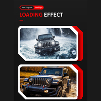 HYNBYZJ Auto - Accesorios para Automóviles, Faros Delanteros LED H4 de 7 Pulgadas con Ojos de Ángel para Jeep Lada Niva 4X4 Uaz Hunter, Accesorios Todoterreno