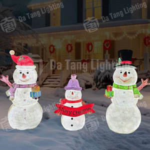 Lampes décoratives LED en forme de bonhomme de neige pour extérieur, IP65, pour Halloween, Thanksgiving, Noël, mariage, parc, aménagement paysager et éclairage d'événements - Product Image 3