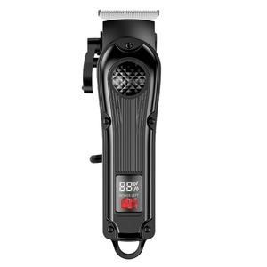Cortadora de pelo eléctrica con pantalla digital, motor sin escobillas, alimentada por batería, para corte de pelo masculino - Product Image 1