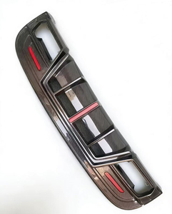 Diffusore Posteriore in Fibra di Carbonio con Luci LED per <span class=keywords><strong>Mercedes</strong></span>-Benz GLA-Class GLA45 X156 2016-2019, Splitter <span class=keywords><strong>Spoiler</strong></span> per Paraurti Posteriore - Product Image 3