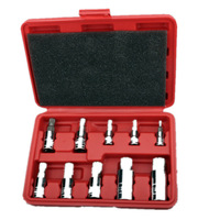 Lot de 10 douilles à six pans évasés série M en acier allié S2, kit de douilles à triple carré pour réparation automobile européenne