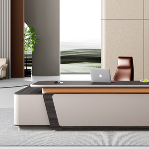 Escritorio ejecutivo en forma de L moderno superventas, muebles de oficina de CEO con características convertibles para Gerentes - Product Image 3