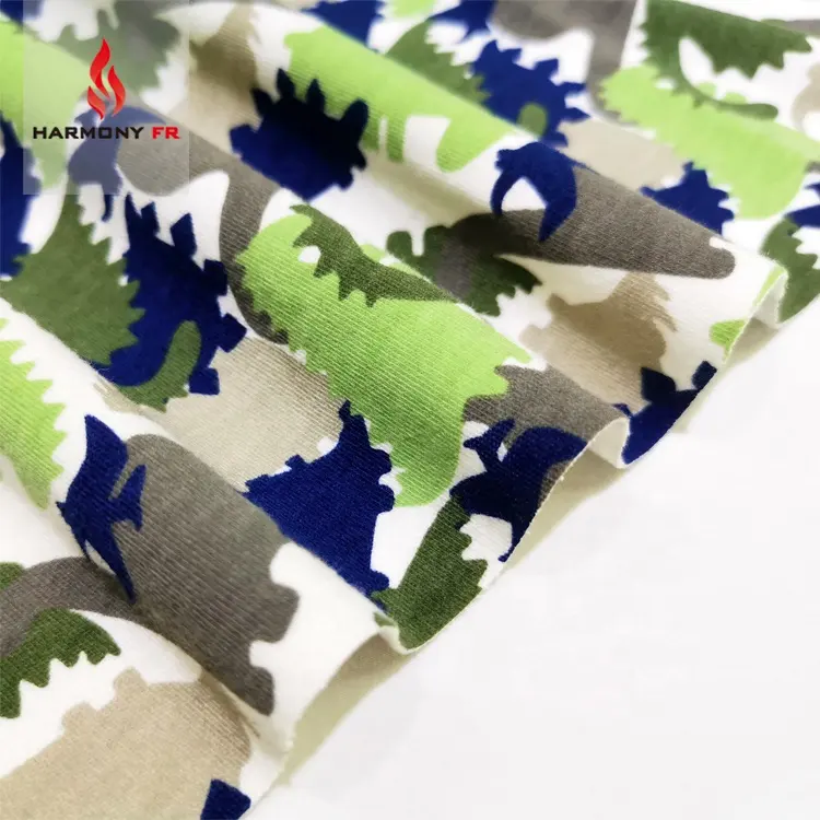 Custom Printing Inherent FR Fire Resistant Fabric For Children Clothing