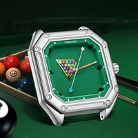 Montre-bracelet analogique à quartz pour homme TIMEARTX, design unique de compétition de billard, lumineuse, décontractée et élégante, TA-5047