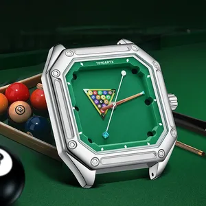 Montre-bracelet analogique à quartz pour homme TIMEARTX, design unique de compétition de billard, lumineuse, décontractée et élégante, TA-5047 - Product Image 2