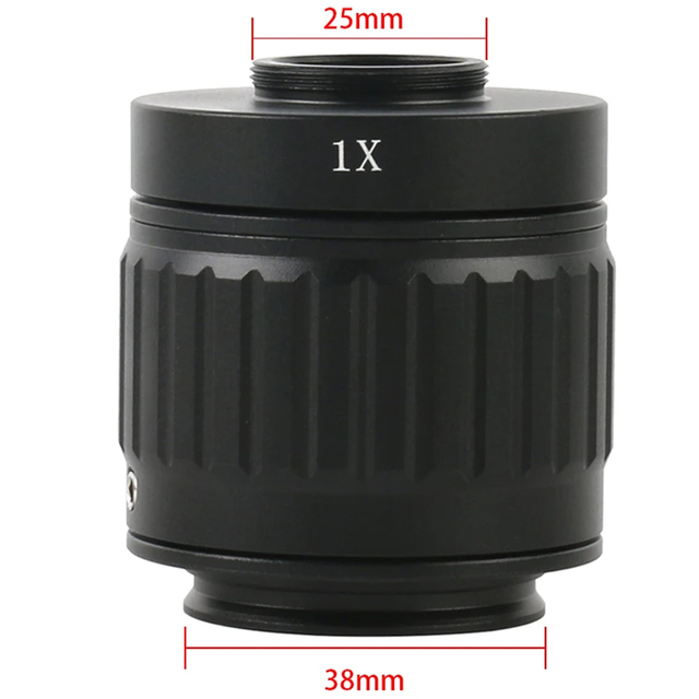 CTV 1X Focus Adjustable C Mount Adapter 38MM Ring for New Type Trinocular Stereo Microscope