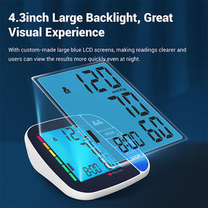 Tensiomètre numérique TRANSTEK pour usage domestique, écran extra large de 4,3 pouces, brassard réglable, tensiomètre numérique précis - Product Image 3