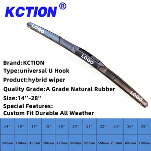 Essuie-glace hybride économique Kction, <span class=keywords><strong>best</strong></span>-seller, crochet en U/J, compatible avec 90% des voitures, vente chaude en Indonésie, adapté à Honda, Toyota - Product Image 2