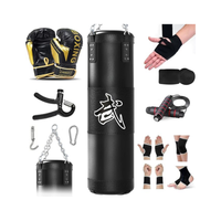 Sac de frappe Wellshow Sport avec support pour adultes, sac de frappe lourd de 4 pieds pour l'entraînement de force à domicile