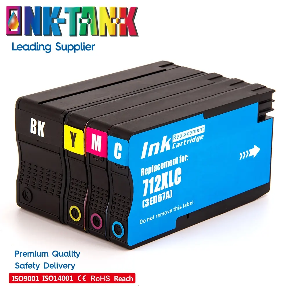 INK-TANK 712 XL 712XL 3ED71A 3ED67A Remanufactured Inkjet Ink Cartridge for HP712 for HP DesignJet T210 T230 T250 T650 Printer