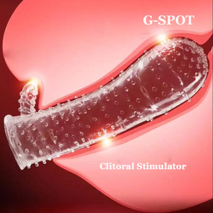 Préservatif à manchon de pénis pour hommes Stimulation du Point G retarder l'éjaculation particule préservatifs réutilisables pour le sexe pénis Extender gode % - Product Image 2