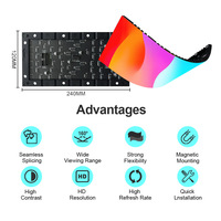 P5 320x160 de módulo LED Flexible con usb programable de LED pantalla de mensajes signo junta panel led