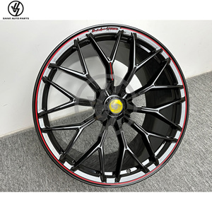 New Customized Black Red Edge Aluminum Alloy Forged Multi Spoke Wheels 19-23 Inch Accurate 1:1 Fitment for - Product Image 2