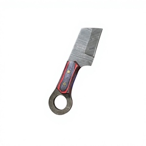 Cuchillo de Supervivencia y Caza de Acero de Damasco Hecho a Mano de Alta Calidad con Hoja Fija Mini Tipo Drop Point, Mango de Resina OEM Personalizable - Product Image 4