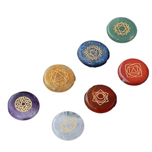 7 <strong>Chakra</strong> <strong>Engraved</strong> Words <strong>Stone</strong> Natural Seven <strong>Chakra</strong> Power <strong>Stone</strong> - Product Image 6